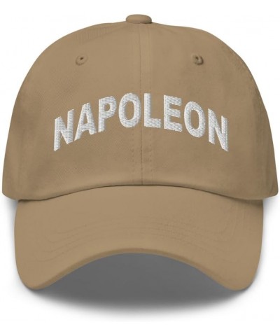 Napoleon Michigan Hat Napoleon MI Cap Embroidered Dad Hat Adjustable Strap Closure Unisex Khaki $21.99 Baseball Caps