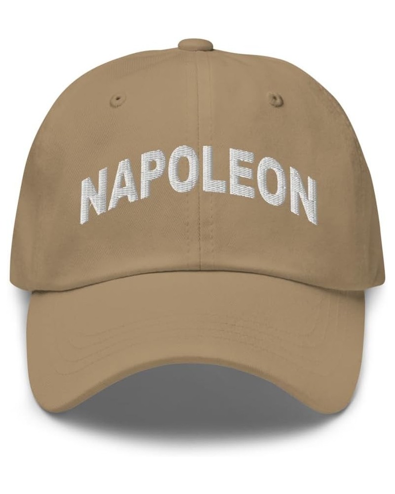 Napoleon Michigan Hat Napoleon MI Cap Embroidered Dad Hat Adjustable Strap Closure Unisex Khaki $21.99 Baseball Caps