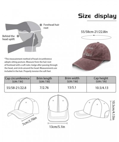 Pro Gun Anti Idiot Hat Mens Black Hat Pigment Black Gifts for Her Workout Hats Wine Red $11.58 Sun Hats