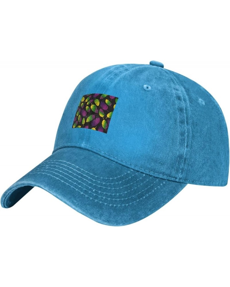 Splendid Feather Seamless Figure Baseball Cap for Men Women Hats Adjustable Vintage Cowboy Hat Blue $11.62 Cowboy Hats