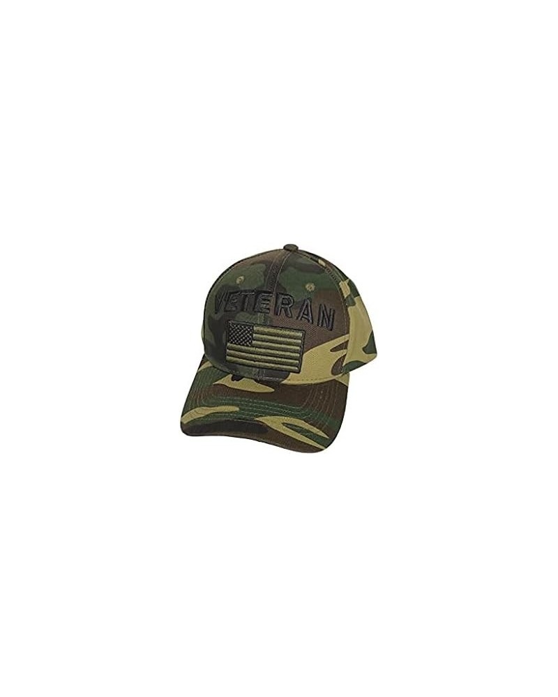 US Veteran Baseball Hat - Military Baseball Cap for Veterans, Retired, and Active Duty Camo Green $10.79 Baseball Caps