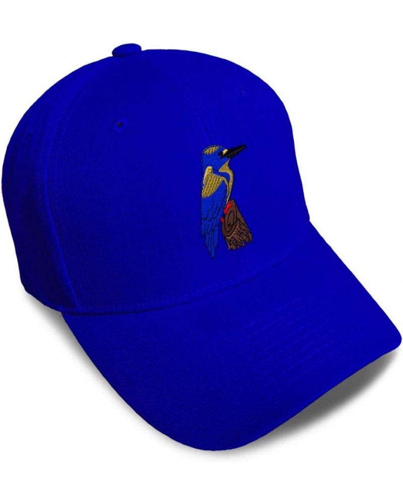 Baseball Cap Animal Wildlife Bird Azure Kingfisher Hats for Men & Women Royal Blue Design Only $14.03 Baseball Caps