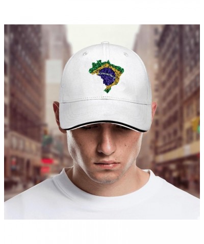 Flag Map Mesh Brazil Baseball Hat Funny Golf Hat for Men Gifts for Her Workout White $13.26 Baseball Caps