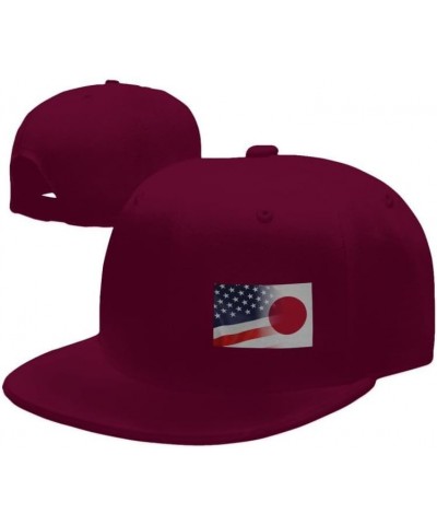 Flag of Japan and USA Flag-Denim Hats Cowboy Knit hat Baseball Caps Fisherman's hat Dark Red $12.74 Baseball Caps