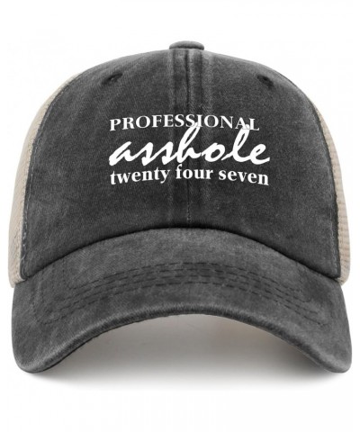 Hat Womens Fashion 100% Asshole Dad Hat for Mens AllBlack Cycling Caps Trendy for Mailman Allblack $12.96 Baseball Caps