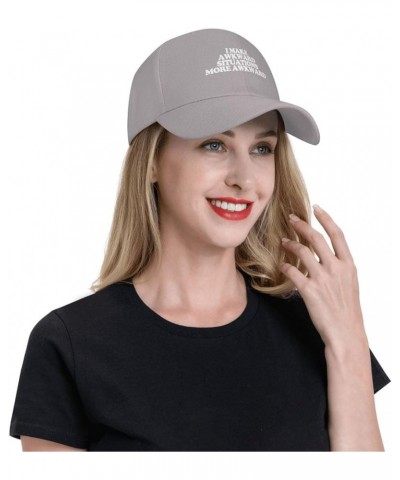 I Make Awkward SITUATIONS More Awkward Unisex Baseball Cap Classic Dad Hat Adjustable Gray $10.63 Baseball Caps