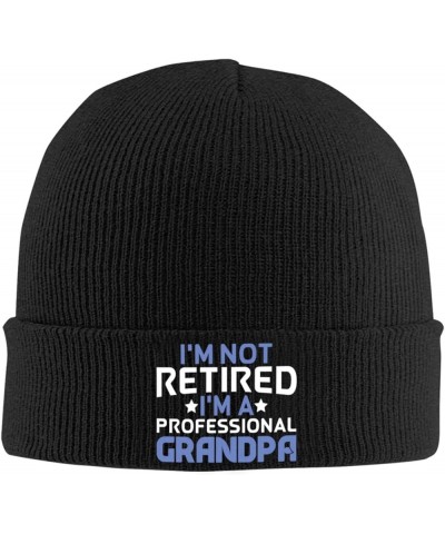 I'm Not Retired I'm A Professional Grandpa Retirement 2022 Beanie Hat Men Knit Skull Cap Women Knitted Hat Black Black $10.78...