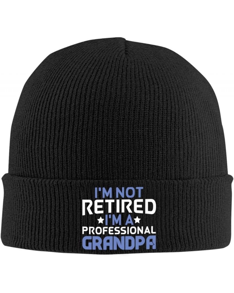 I'm Not Retired I'm A Professional Grandpa Retirement 2022 Beanie Hat Men Knit Skull Cap Women Knitted Hat Black Black $10.78...