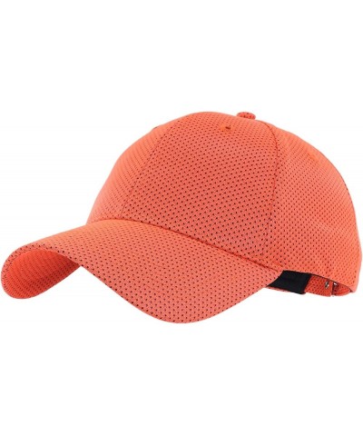 Unisex Breathable Mesh Baseball Cap Adjustable One Size - 5 Colors Breathable - Orange $9.11 Baseball Caps