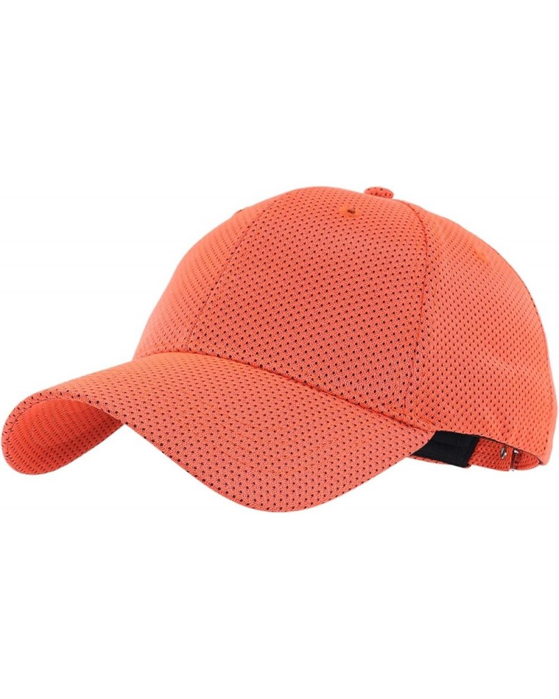 Unisex Breathable Mesh Baseball Cap Adjustable One Size - 5 Colors Breathable - Orange $9.11 Baseball Caps