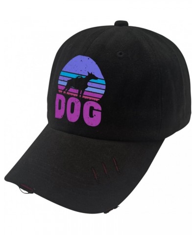 Dog Sunset Hats Runners hat AllBlack Womens Trucker hat Gifts for Daughter Cycling Cap Allblack $9.03 Sun Hats