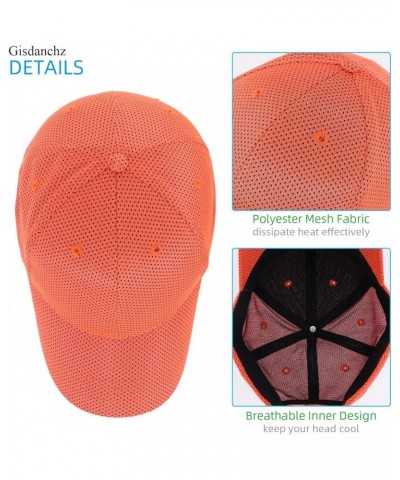 Unisex Breathable Mesh Baseball Cap Adjustable One Size - 5 Colors Breathable - Orange $9.11 Baseball Caps