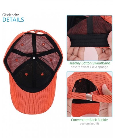 Unisex Breathable Mesh Baseball Cap Adjustable One Size - 5 Colors Breathable - Orange $9.11 Baseball Caps