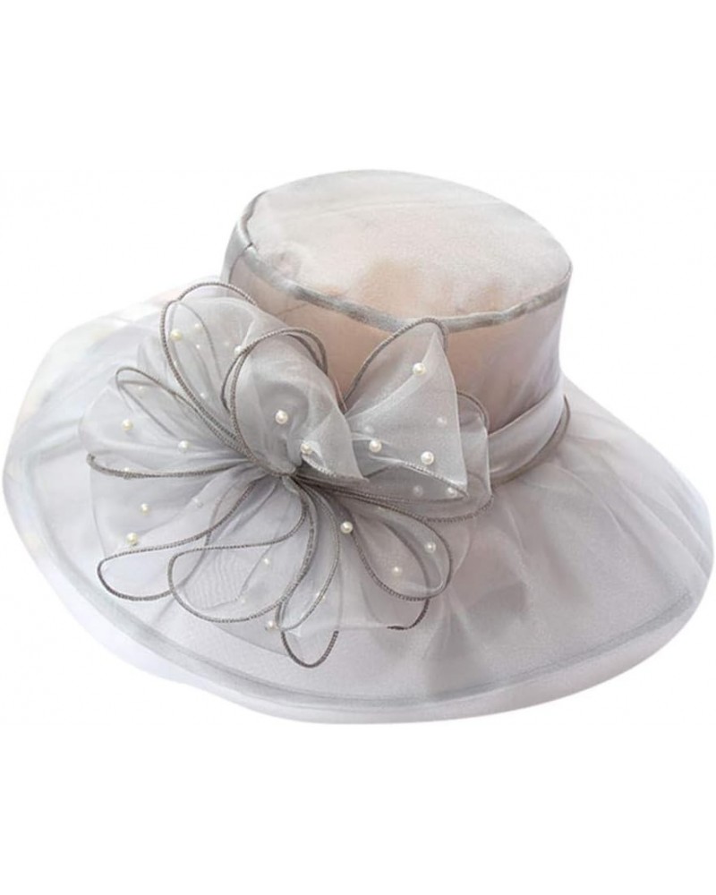 Women's Church Fascinator Bridal Tea Party Wedding Hat Run Like A Girl Hat Grey-b $7.58 Sun Hats