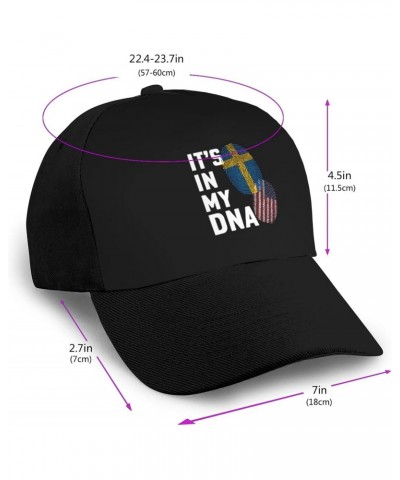 Adjustable Sweden It's in My DNA Baseball Cap for Men Women Baseball Hat Outdoor Casual Breathable Caps Trucker Hats Sun Hat ...