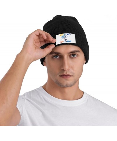 Konosubas Knit Hat Cap Knitted Cuffed Cap for Super Warmth in Winter Black Black $9.05 Skullies & Beanies