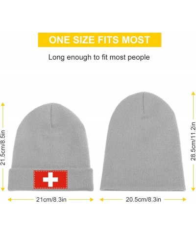 Unisex Anguilla Flag Knit Cuffed Beanie for Men and Women Knit Hat Winter Beanies Light Gray-style-8 $10.72 Skullies & Beanies