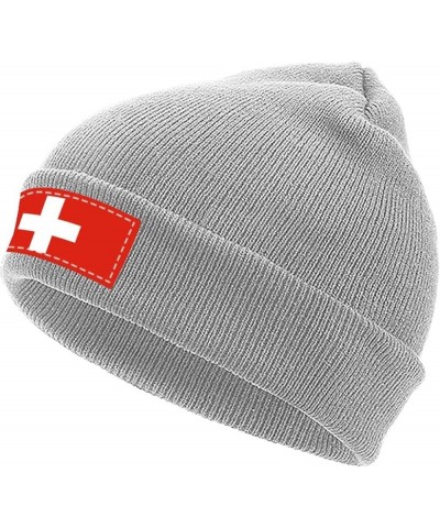 Unisex Anguilla Flag Knit Cuffed Beanie for Men and Women Knit Hat Winter Beanies Light Gray-style-8 $10.72 Skullies & Beanies