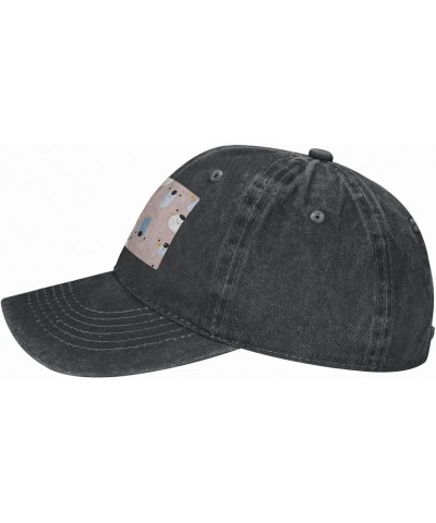 Bear in Pink Vintage Denim Cowboy Baseball Cap Dad Hat Men Women Adjustable Black $10.79 Baseball Caps