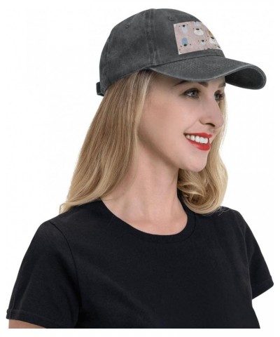 Bear in Pink Vintage Denim Cowboy Baseball Cap Dad Hat Men Women Adjustable Black $10.79 Baseball Caps