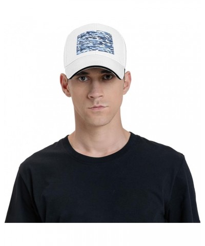 Blue Camo Picture Casual General Baseball Cap Black : Comfortable, Light White $9.98 Baseball Caps