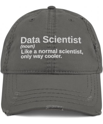 Funny Data Scientist Definition - Gifts for Computer Programmers Prom Programmer Binary Distressed Dad Hat Charcoal Grey $17....