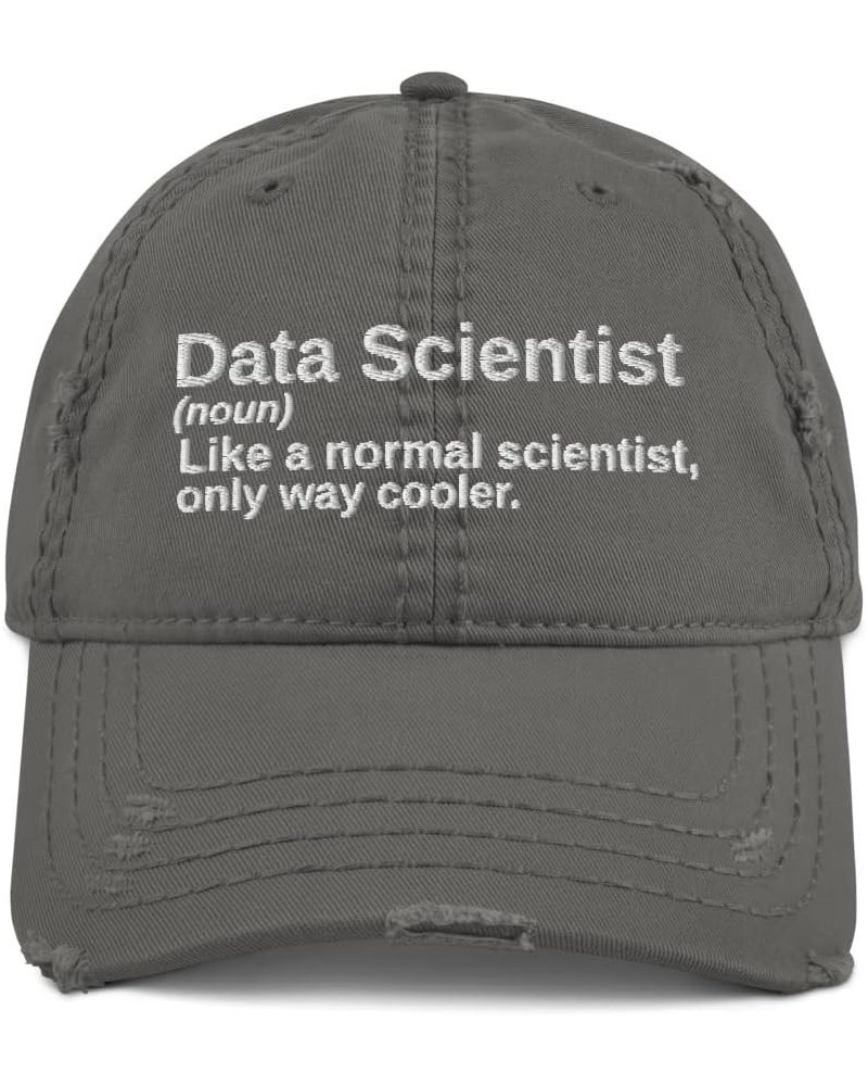 Funny Data Scientist Definition - Gifts for Computer Programmers Prom Programmer Binary Distressed Dad Hat Charcoal Grey $17....