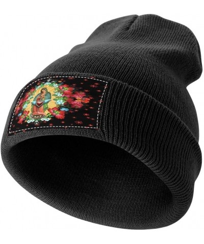 Our Lady of Guadalupe Virgin Mary Winter Hat Black Warm Skull Knit Hats Beanie Novetly Cap for Men Women Black57 $16.78 Skull...