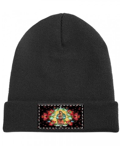 Our Lady of Guadalupe Virgin Mary Winter Hat Black Warm Skull Knit Hats Beanie Novetly Cap for Men Women Black57 $16.78 Skull...