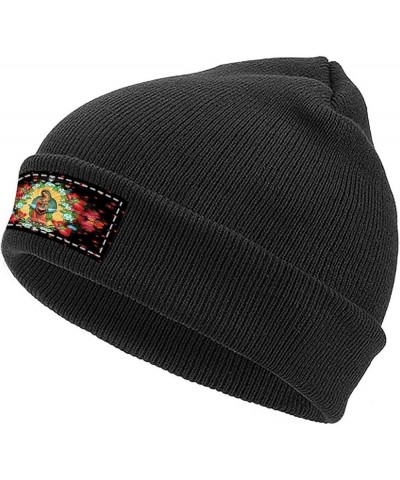 Our Lady of Guadalupe Virgin Mary Winter Hat Black Warm Skull Knit Hats Beanie Novetly Cap for Men Women Black57 $16.78 Skull...