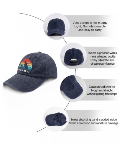 Cap Love for The Little Bear Baseball Caps for Men Graphic Cap Adjustable Navy Blue $11.12 Skullies & Beanies