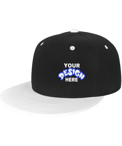 Custom Caps Add Your Design,Custom Text Caps,Custom Hat Design Your Own Classic Mens Womens Personalized Baseball Cap White $...