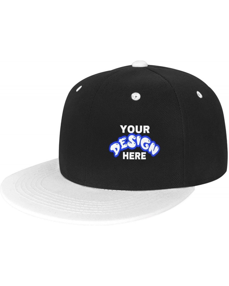 Custom Caps Add Your Design,Custom Text Caps,Custom Hat Design Your Own Classic Mens Womens Personalized Baseball Cap White $...