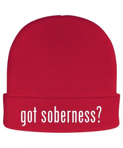 got Soberness? - Soft Adult Beanie Cap Red $17.50 Skullies & Beanies