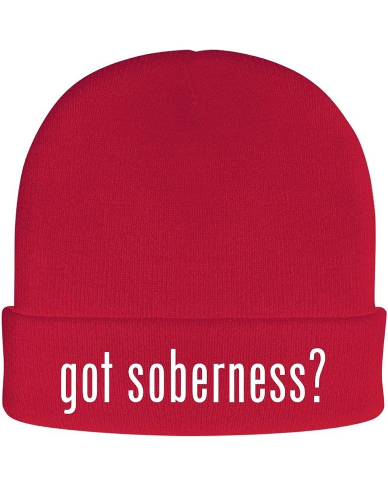 got Soberness? - Soft Adult Beanie Cap Red $17.50 Skullies & Beanies