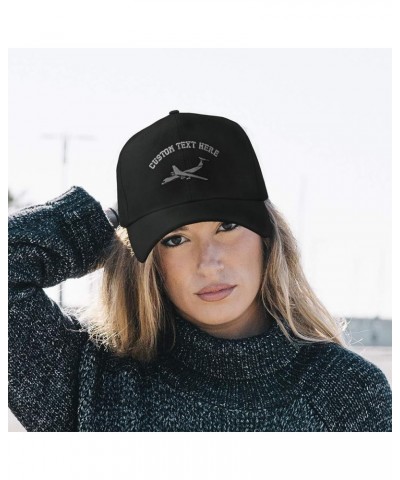 Custom Baseball Cap C-1D1 Embroidery Airplane Acrylic Dad Hats for Men & Women Navy Personalized Text Here $10.75 Baseball Caps