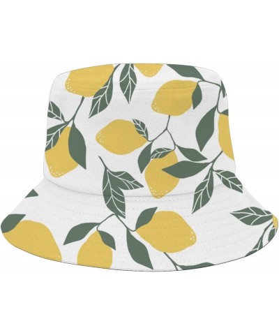 Funny Bucket Hat Lemon Bucket Hats Watercolor Flodable Men Hats Dance Accessories for Beach Must Haves Mandarins 3 $8.88 Buck...