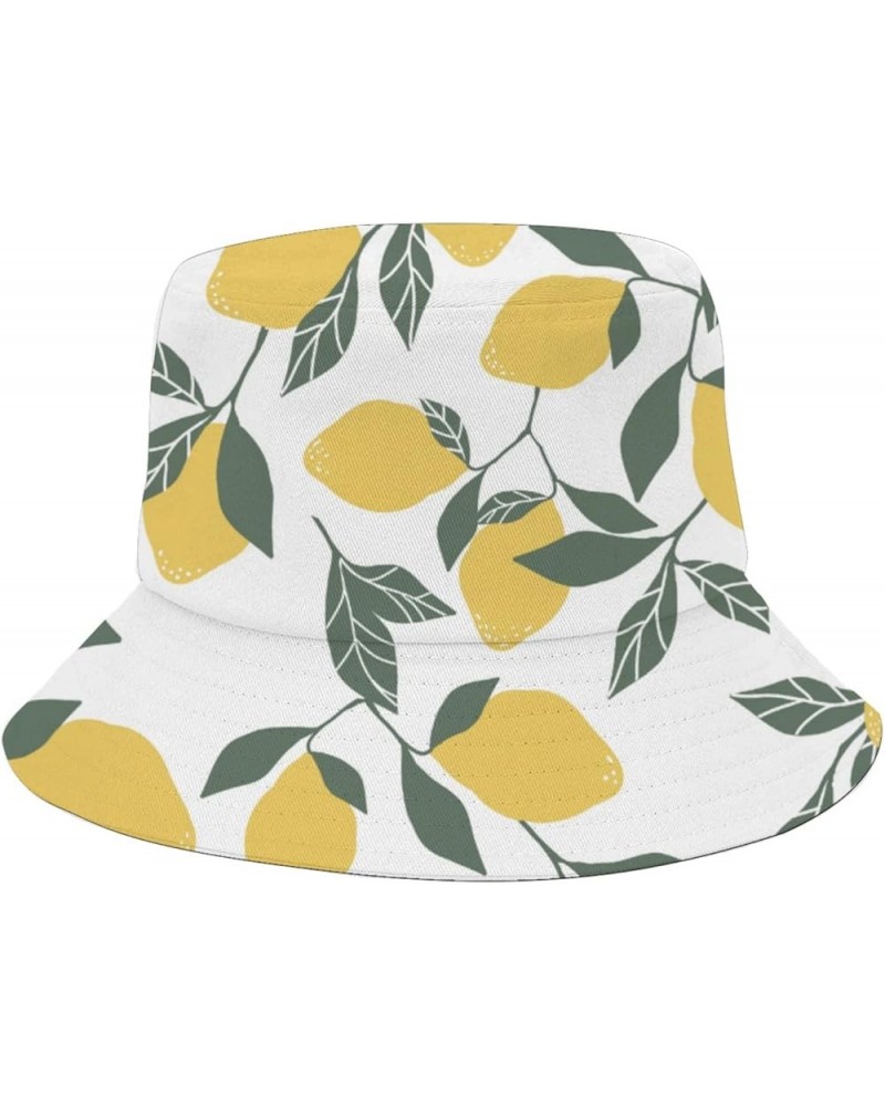 Funny Bucket Hat Lemon Bucket Hats Watercolor Flodable Men Hats Dance Accessories for Beach Must Haves Mandarins 3 $8.88 Buck...