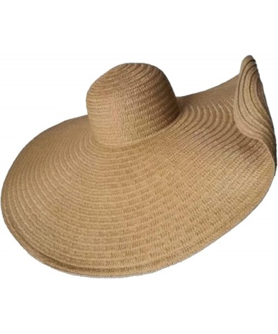 Womens Sun Visor Hat Womens Sun Straw Hat Wide Brim Summer Cap Big Floppy Foldable Roll Up Cap Beach Sun Hat Khaki $8.10 Sun ...