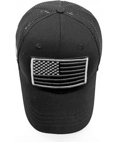 Baseball Cap Low Profile American USA Flag Hat Adjustable Camo Mesh Unisex Caps Black $10.84 Baseball Caps