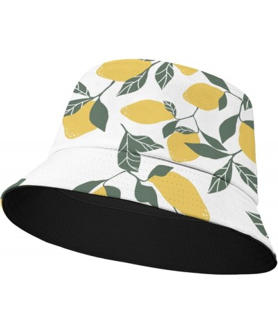 Funny Bucket Hat Lemon Bucket Hats Watercolor Flodable Men Hats Dance Accessories for Beach Must Haves Mandarins 3 $8.88 Buck...