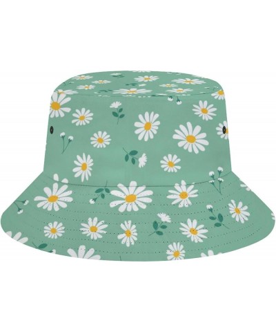 Green Flowers Bucket Hat Daisy Flower Womens Mens Bucket Hats for Fashion Beach Fisherman Hat Spring Daisy Flower-101 $11.01 ...