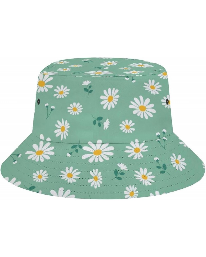 Green Flowers Bucket Hat Daisy Flower Womens Mens Bucket Hats for Fashion Beach Fisherman Hat Spring Daisy Flower-101 $11.01 ...