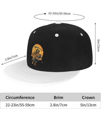 Halloween Pumpkin Man on Horseback Baseball Cap for Men Women Snapback Hat Adjustable Flat Bill Hats White $10.38 Baseball Caps