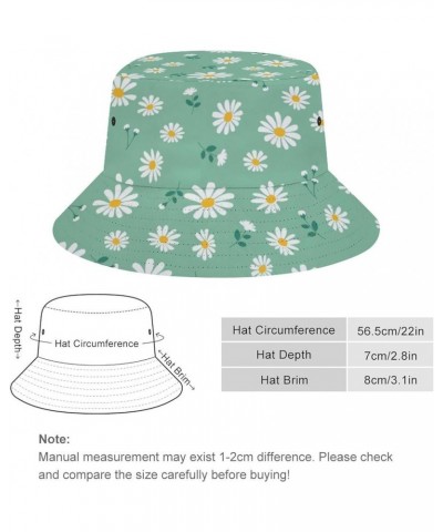 Green Flowers Bucket Hat Daisy Flower Womens Mens Bucket Hats for Fashion Beach Fisherman Hat Spring Daisy Flower-101 $11.01 ...