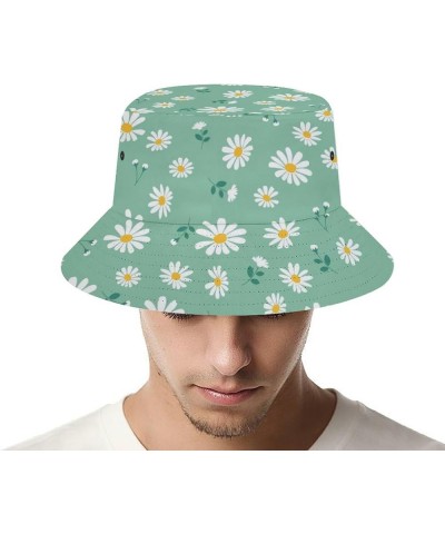 Green Flowers Bucket Hat Daisy Flower Womens Mens Bucket Hats for Fashion Beach Fisherman Hat Spring Daisy Flower-101 $11.01 ...