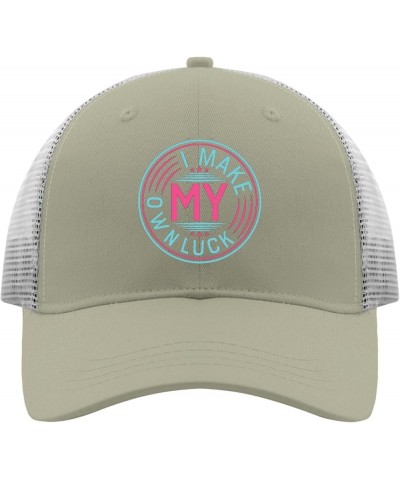 I Make My Own Luck Hat I Make My Own Luck Baseball Cap, Funny Hats for Men Apricot $9.22 Baseball Caps