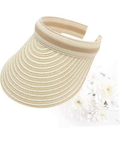 2 Pcs Summer Cap Straw Hat Wide Clip on Visor Hat Sun Block Hat Beach Hats Hats for Women Womens Sun Hat Beigex3pcs $10.08 Vi...