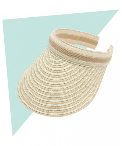 2 Pcs Summer Cap Straw Hat Wide Clip on Visor Hat Sun Block Hat Beach Hats Hats for Women Womens Sun Hat Beigex3pcs $10.08 Vi...