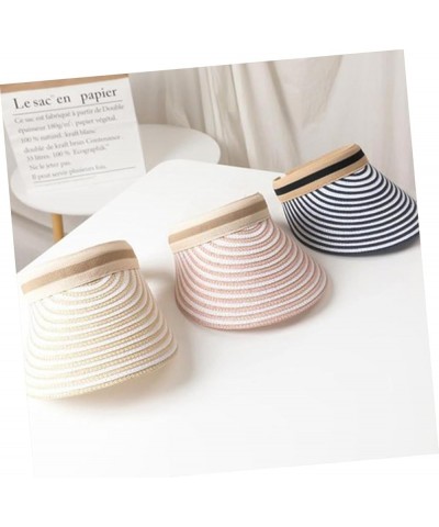 2 Pcs Summer Cap Straw Hat Wide Clip on Visor Hat Sun Block Hat Beach Hats Hats for Women Womens Sun Hat Beigex3pcs $10.08 Vi...